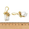 Shell Pearl Beads & Brass Dangle Earrings for Women EJEW-JE07261-5