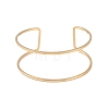 Ion Plating(IP) 304 Stainless Steel Hollow Open Cuff Bangles for Women BJEW-S155-04G-2