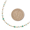 Handmade Faceted Rondelle Glass Beaded Link Chain Necklaces NJEW-JN05744-01-3