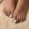 6Pcs Tibetan Style Alloy Cuff Toe Rings Sets WG87053-05-1