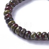 Adjustable Natural Dragon Blood Jasper Braided Bead Bracelets BJEW-F369-A16-2