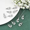 SHEGRACE Brass Micro Pave Clear Cubic Zirconia Pendants XGRQ29396-394P-G-5