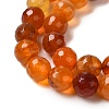 Dyed & Heated Natural Agate Beads Strands G-P539-D01-07-4