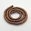 Electroplate Non-magnetic Synthetic Hematite Rondelle Beads Strands G-J216B-04-2