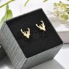 304 Stainless Steel Stud Earrings EJEW-I317-03G-3