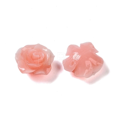 Synthetic Coral 3D Flower Rose Beads CORA-A005-14mm-24-1