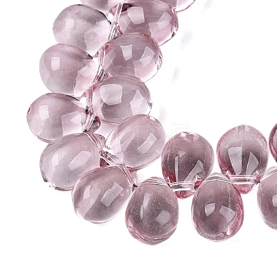 Baking Paint Transparent Glass Beads Strands GL-N005-02A-D03-1