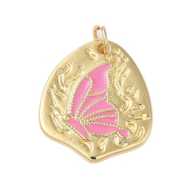 Rack Plating Brass Enamel Pendants KK-S372-04B-01-1