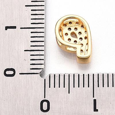 Brass Micro Pave Cubic Zirconia Charms KK-N254-217G-P-1