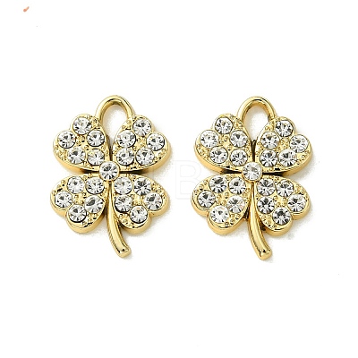 UV Plating Alloy Rhinestone Pendants FIND-B039-02G-02-1