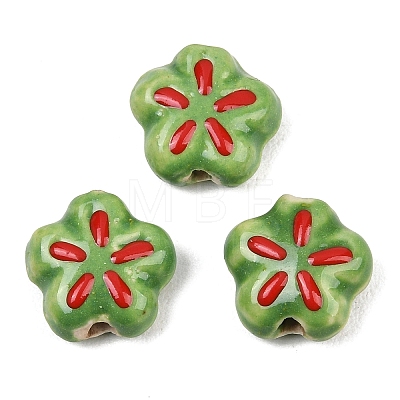 Handmade Porcelain Enamel Beads PORC-G016-07L-1