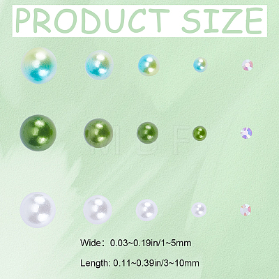 Resin Rhinestone and ABS Cabochons Sets RESI-WH0029-51C-1