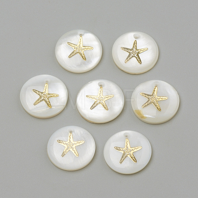 Freshwater Shell Pendants SHEL-Q010-G-1