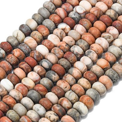 Natural Red Crazy Agate Beads Strands G-P575-A04-8x5mm-02-1