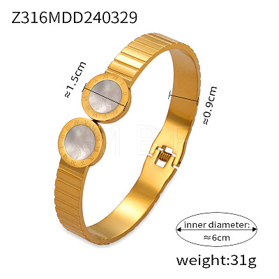 304 Stainless Steel Pave Acrylic Bangles FS-WG9DD70-11-1