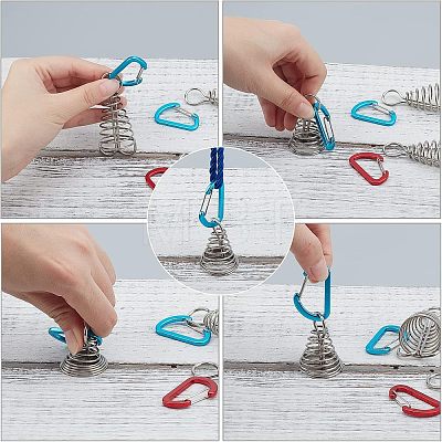 SUPERFINDINGS 12Pcs 2 Colors Aluminium Alloy Tent Rope Tensioners FIND-FH0001-99-1