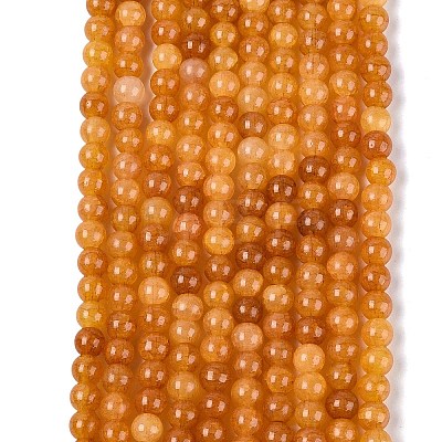 Ombre Effect Dyed Crackle Glass Beads Strands GLAA-Q106-01A-B10-1