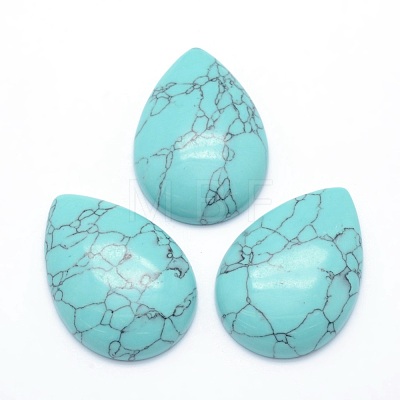 Synthetic Turquoise Cabochons G-P393-G10-1