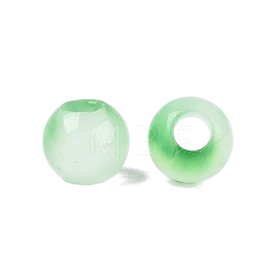 Natural White Jade European Beads G-Q607-01A-09-1