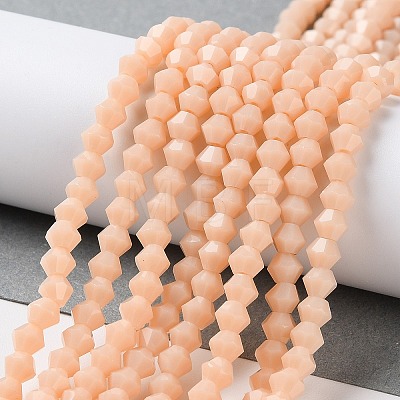 Opaque Solid Color Imitation Jade Glass Beads Strands GLAA-F029-P4mm-06-1