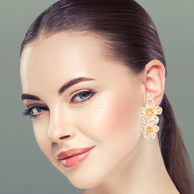 ANATTASOUL 4 Pairs 4 Style Alloy Stud Earrings EJEW-AN0003-87-1