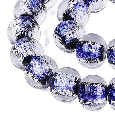 Handmade Foil Glass Beads Strands FOIL-Q002-01A-01-1