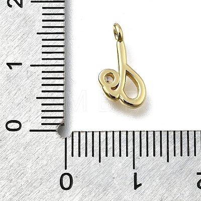 Brass Micro Pave Cubic Zirconia Pendants KK-B132-12G-D-1