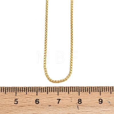 1MM Brass Box Chain Adjustable Slider Necklaces KK-H533-10A-G-1