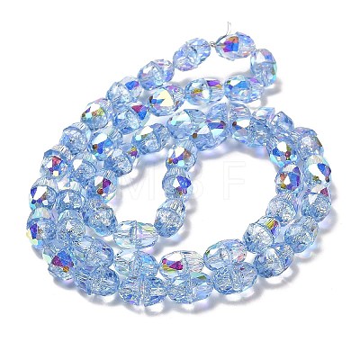 Electroplate Glass Beads Strands EGLA-D030-04E-1