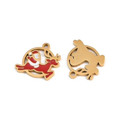 304 Stainless Steel Enamel Pendants SA-CBA85C0-01A-G-1