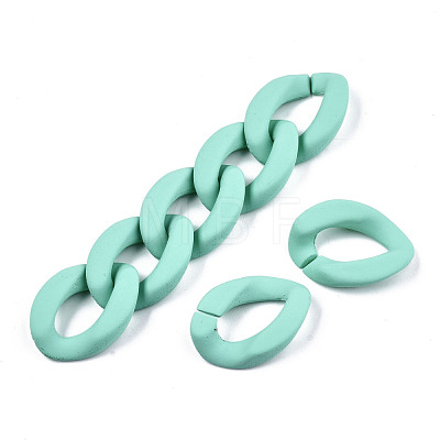 Opaque Spray Painted Acrylic Linking Rings X-OACR-S036-001A-I16-1