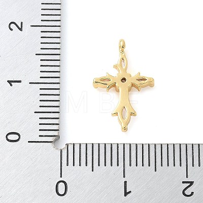 Brass Micro Pave Cubic Zirconia Pendants KK-U056-33G-1