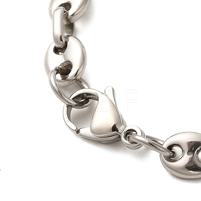 202 Stainless Steel Rosary Bead Necklaces STAS-A100-09P-1