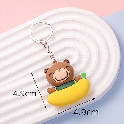 Bear PVC Bag Keychain PW-WGC0224-04-1