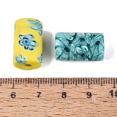 Handmade Millefiori Glass Column Beads LA-N001-02E-02-1