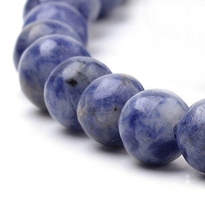 Natural Brazil Blue Spot Jasper Beads Strands G-S259-36-6mm-1