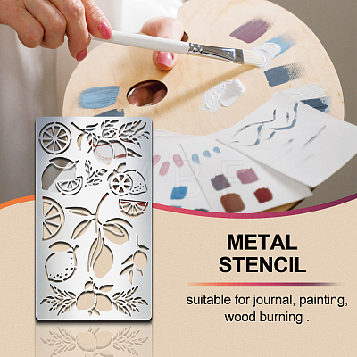 Stainless Steel Metal Stencils DIY-WH0242-269-1