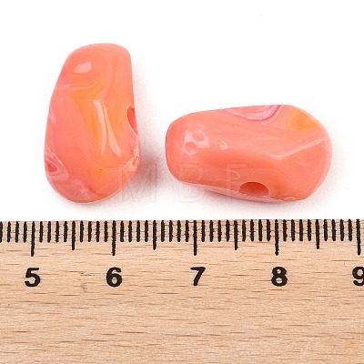 Opaque Acrylic European Beads OACR-G064-10M-1