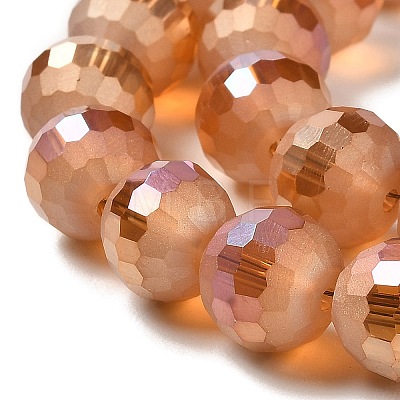 Electroplate Glass Beads Strands EGLA-Z001-03A-FR06-1