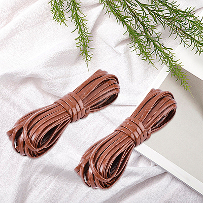 2 Bundles Flat PU Leather Braided Cord OCOR-CL0001-18A-1