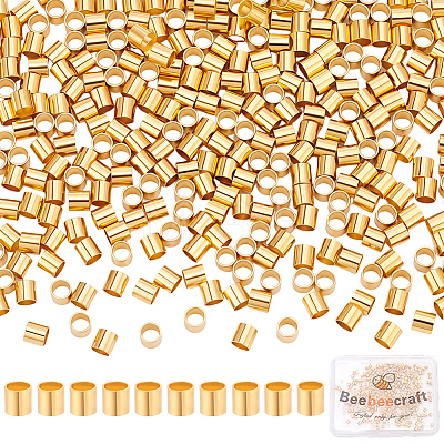 300Pcs 201 Stainless Steel Crimp Beads STAS-BBC0009-77B-1