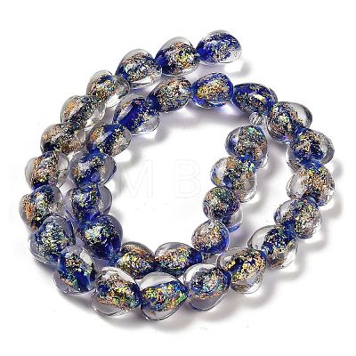 Handmade Dichroic Foil Glass Beads Strands DICH-U001-03J-1