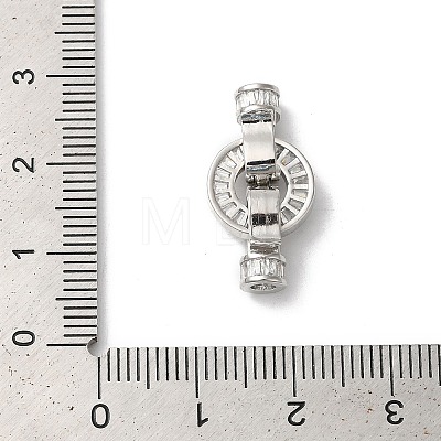 Rack Plating Round Ring Brass Micro Pave Cubic Zirconia Fold Over Clasps KK-F873-21P-02B-1