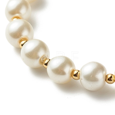 Glass Pearl Beaded Necklaces NJEW-TA00004-1