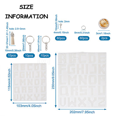 Cheriswelry 2Pcs Aalphabet Silicone Molds DIY-CW0001-09-1