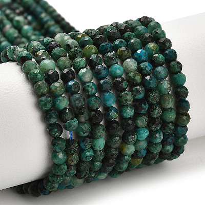 Natural Chrysocolla Beads Strands G-K373-B07-03-1