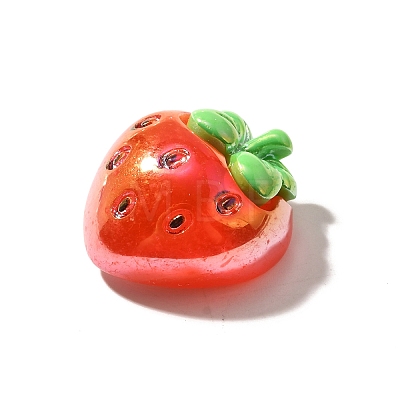 Electroplate UV Plating Opaque Fruit Resin Cabochons CRES-U004-03B-1