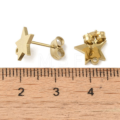 Ion Plating(IP) 304 Stainless Steel Stud Earring Findings STAS-I206-70G-1