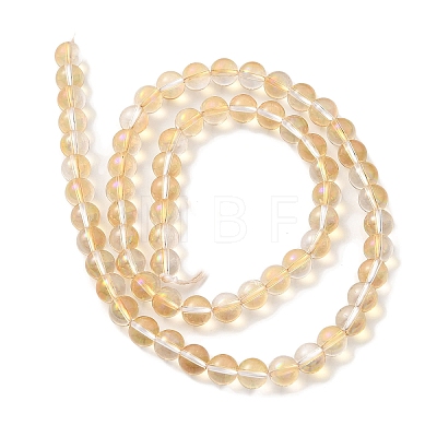 Transparent Electroplate Glass Beads Strands GLAA-T032-T6mm-C13-1