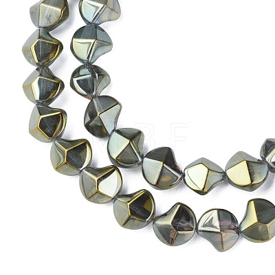 Electroplate Glass Beads Strands EGLA-N008-019-C04-1